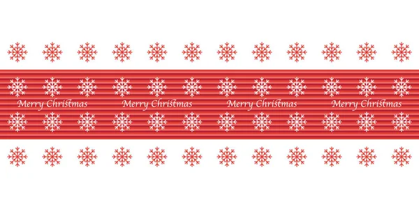 Modèle Vectoriel Sans Couture Rayé Noël Avec Des Flocons Neige — Image vectorielle
