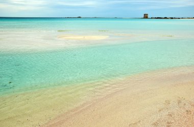 Salento, Apulia bölgesindeki Porto Sezaryo plajı, İtalya