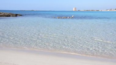 Salento, Apulia bölgesindeki Porto Sezaryo plajı, İtalya