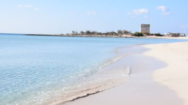 Playa Porto Cesareo Salento Región Apulia Italia — Vídeos de Stock