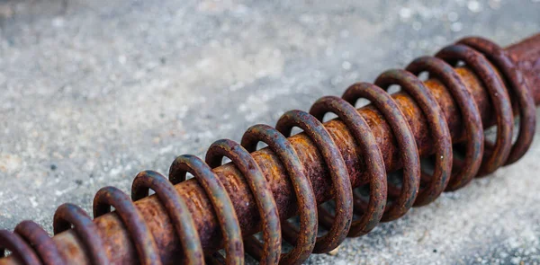 stock image Old Rusted Coil Spring With Copy Space.