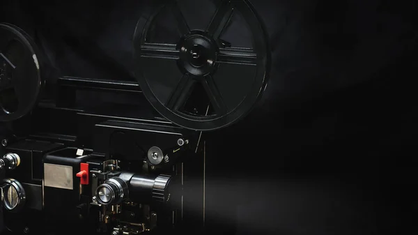 Movie Projector Dark Background — Stock Photo, Image