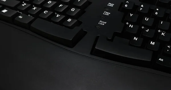 Klawiatura Komputerowa Zbliżenie Klawiatury Laptopa Czarna Klawiatura — Zdjęcie stockowe