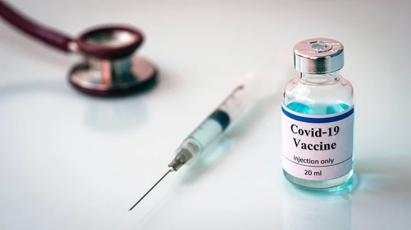 Aşı Şırınga Önleme Aşılama Covid Ncov 2019 Için Kullanılır Tıp — Stok fotoğraf