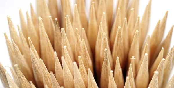 Fundo Espetos Pilha Paus Madeira Espetos Bambu Usados Para Manter — Fotografia de Stock