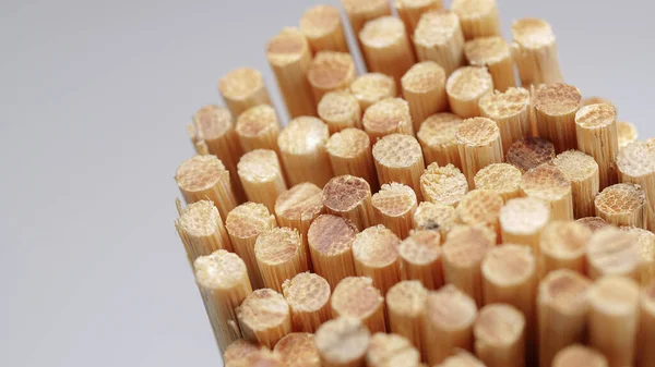 Skewers Background Pile Wooden Sticks Bamboo Skewers Used Hold Pieces — Stock Photo, Image