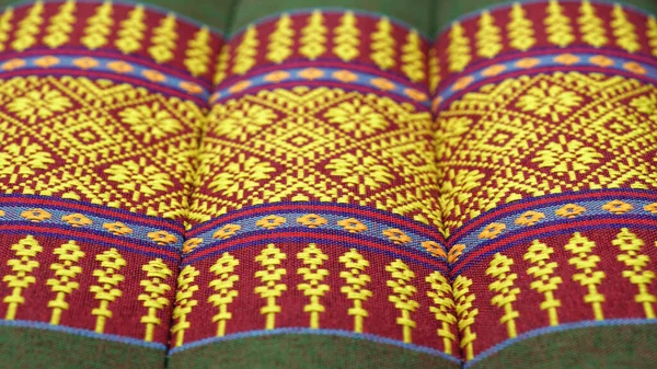 Soft Focus Thai Fabric Pattern Texture Embroider Pattern Style Local — 스톡 사진