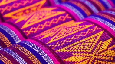 Yumuşak odak, Tayland kumaş deseni. Tayland 'da yerel bir doku nakış deseni..