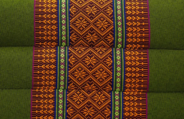 Fokus Lembut Thai Kain Pattern Tekstur Pola Bordir Gaya Lokal — Stok Foto