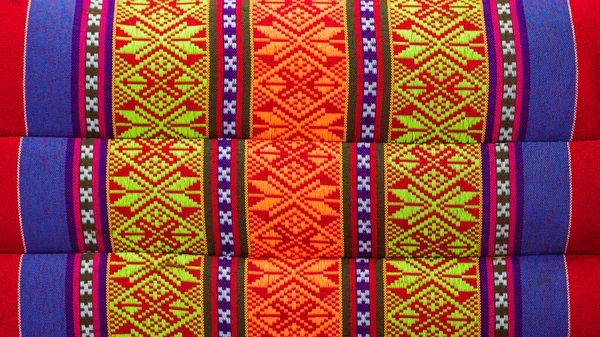 Měkké Zaměření Vzor Thajské Textilie Textura Vyšívací Vzor Styl Místní — Stock fotografie