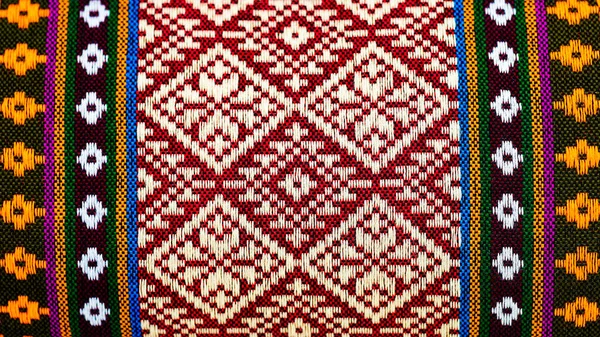 Soft Focus Thai Fabric Pattern Texture Embroider Pattern Style Local — стокове фото