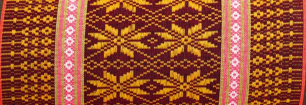 Thai Fabric Pattern Texture Embroider Pattern Style Local Thailand — Stock Photo, Image