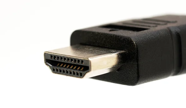 Close Shot Hdmi Cable White Background — Stock Photo, Image