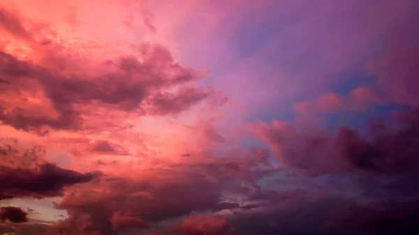 Cielo Nocturno Nubes Rojas Increíbles — Foto de Stock