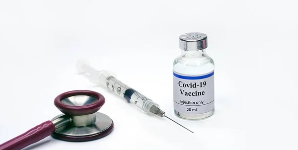 Aşı Şırınga Önleme Aşılama Covid Ncov 2019 Için Kullanılır Tıp — Stok fotoğraf