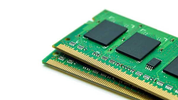 Κοντινό Πλάνο Μνήμη Μνήμης Τυχαίας Πρόσβασης Υπολογιστή Ram Λεπτομέρεια Υπολογιστή — Φωτογραφία Αρχείου