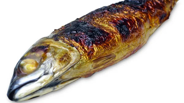 Grillad Saba Fisksås Vitt Med Klippbana — Stockfoto