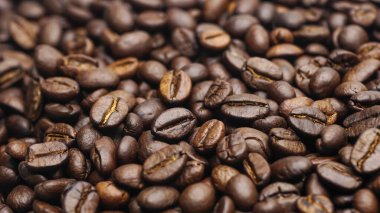 Birçok kahverengi kahve çekirdeği, arka plan olarak kullanılabilir.