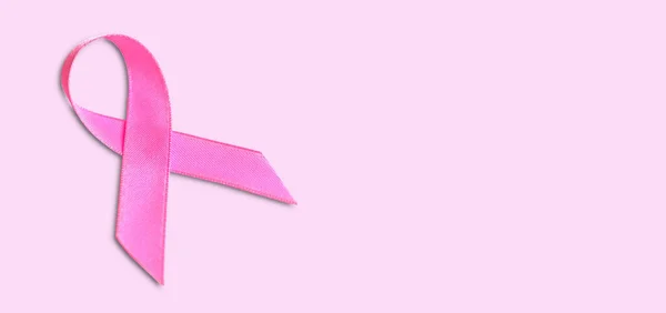 Nastro Rosa Campagna Sensibilizzazione Sul Cancro Seno — Foto Stock