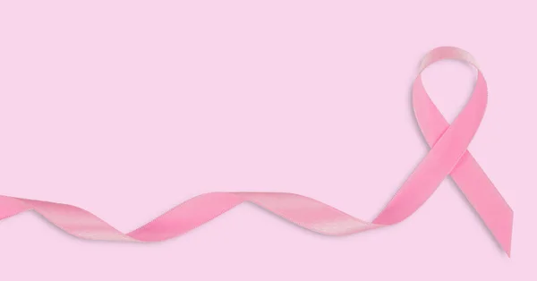 Ροζ Κορδέλα Εκστρατεία Ευαισθητοποίησης Για Τον Καρκίνο Του Μαστού — Φωτογραφία Αρχείου