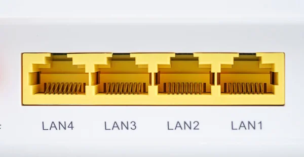 Router Kablami Przełącznikiem — Zdjęcie stockowe