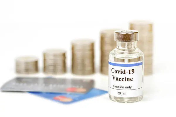 Coronavirus Covid Vakcina Immunizálás Kezelés Coronavirus Covid Orvosi Felszerelés Koncepciójából — Stock Fotó