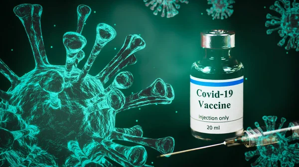 Coronavirus Covid Vakcina Immunizálás Kezelés Coronavirus Covid Orvosi Felszerelés Koncepciójából — Stock Fotó