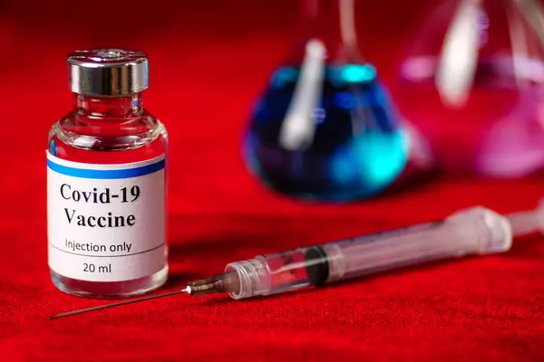 Vaccin Contre Coronavirus Covid Immunisation Traitement Partir Concept Équipement Médical — Photo