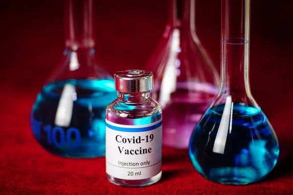 Coronavirus Covid Vaccin Immunisering Och Behandling Från Coronavirus Covid Medicinteknisk — Stockfoto
