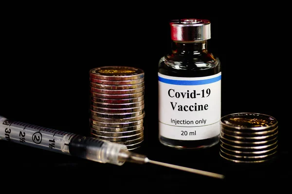 Szczepionka Coronavirus Covid Uodpornianie Leczenie Zastosowaniem Koncepcji Wyposażenia Medycznego Koronawirusa — Zdjęcie stockowe