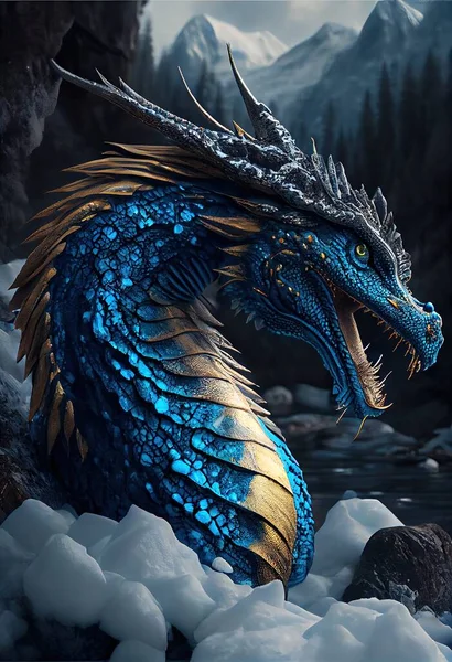 3d rendering of a fantasy dragon