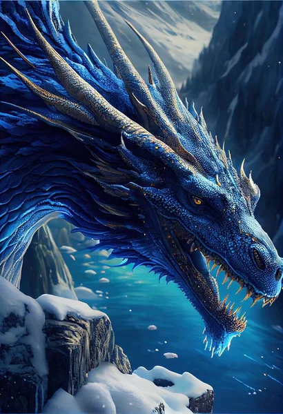 3d illustration of a fantasy dragon