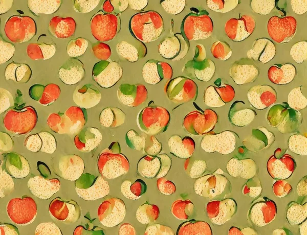 seamless pattern with fruits, vector illustration