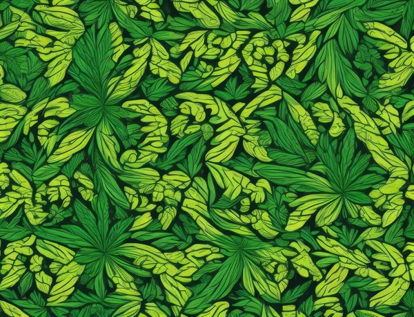 seamless pattern with hand drawn leaves. vector illustration.