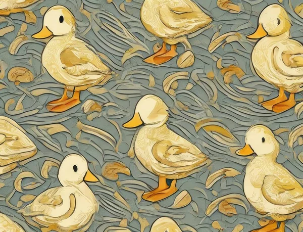 seamless pattern with ducks
