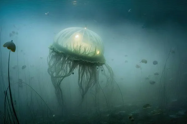 beautiful underwater world. fantasy life.