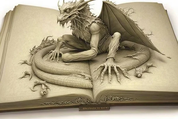3d rendering of a fantasy illustration of a book
