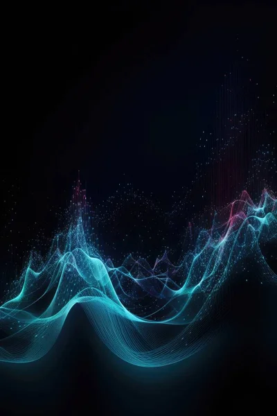 3d rendering of abstract digital wave background