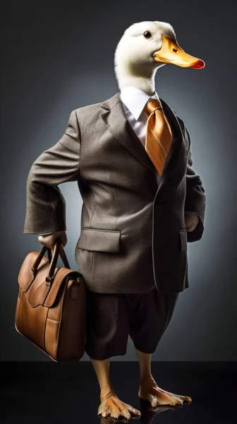 businessman with a briefcase and a hat