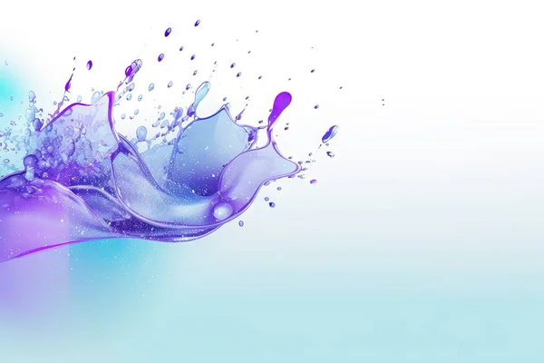splash of water with splashes on white background