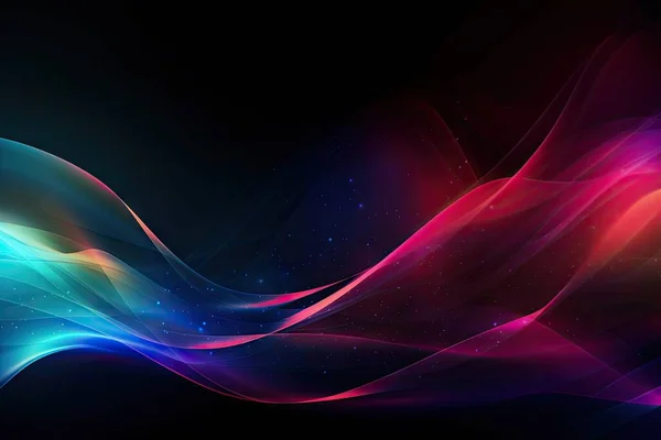 digital wave background with glowing waves and light effects