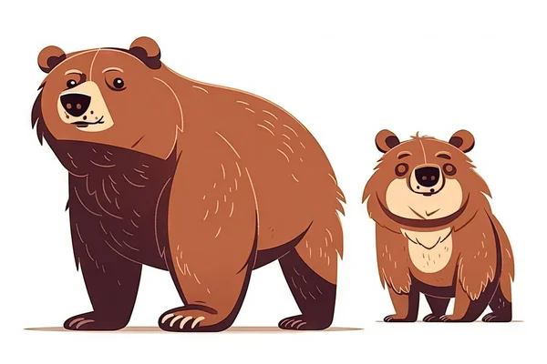vector illustration of cute bear cartoon