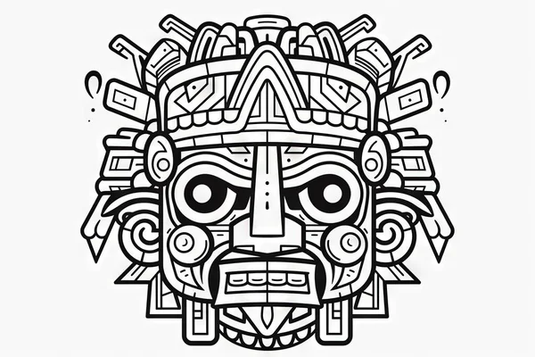 vector illustration of a tribal tattoo style.
