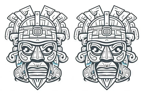 vector illustration of a set of tribal ethnic symbols