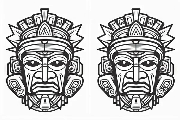 set of african ethnic tribal symbols. vector illustration