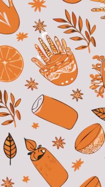 sonbahar yaprakları desen, vektör çizim