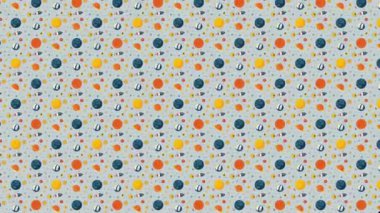 Farklı aksesuarlara sahip renkli arkaplan