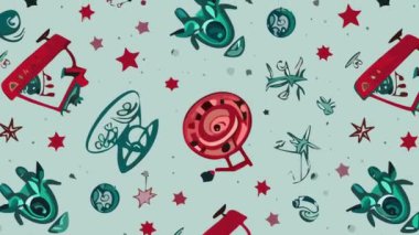 Noel Dikişsiz desen arka plan