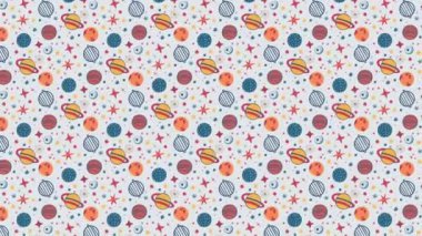 Farklı aksesuarlara sahip renkli arkaplan