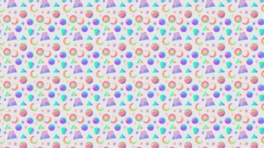 Farklı aksesuarlara sahip renkli arkaplan